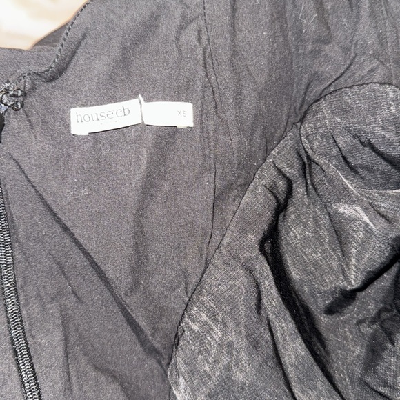 NWOT HOUSE OF CB Florianne Black Low Back Bow Mini Dress sz XS - Picture 7 of 11